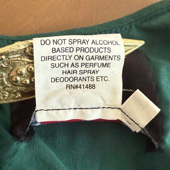 Mac Duggal Midi Sheath Dress Sleeveless High Neck Beaded Sequin Green Size 2 - Picture 6 of 15